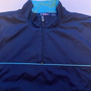 PGA quarter zip short sleeve wind breaker navy blue men’s XL EUC
